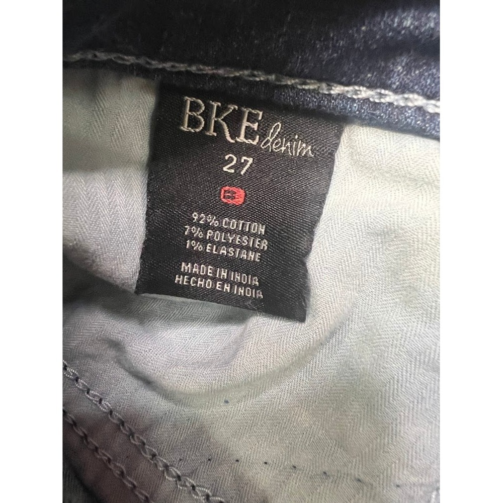BKE Payton Straight Leg Jeans Womens 27 Medium Wash Low Rise Contrast Stitch - Picture 12 of 12